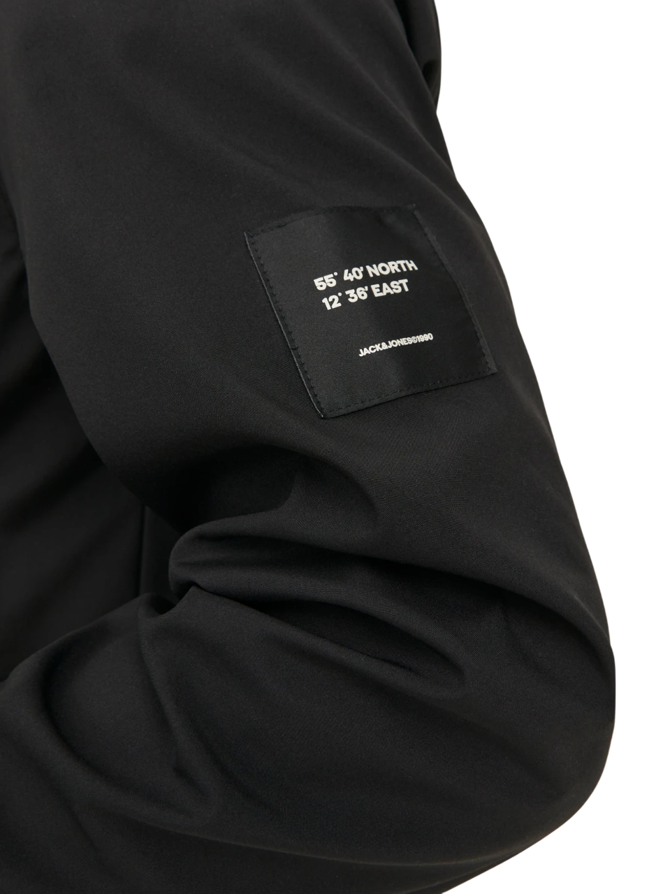 Jack&Jones giubbino uomo con cappuccio nero 12236300 BLACK JACK&JONES 