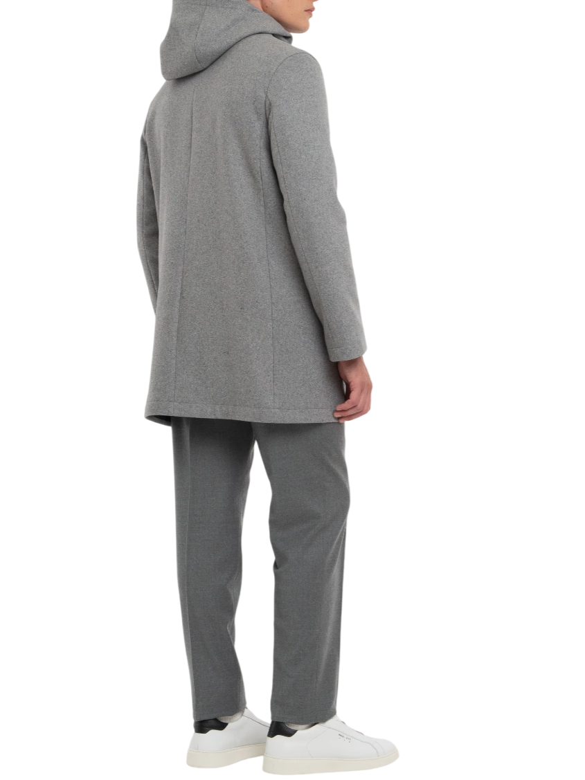 Manuel Ritz cappotto in panno misto lana con cappuccio grigio 3932H8317C-253735 97 MANUEL RITZ 