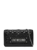 Love Moschino borsa in ecopelle trapuntata nero argento