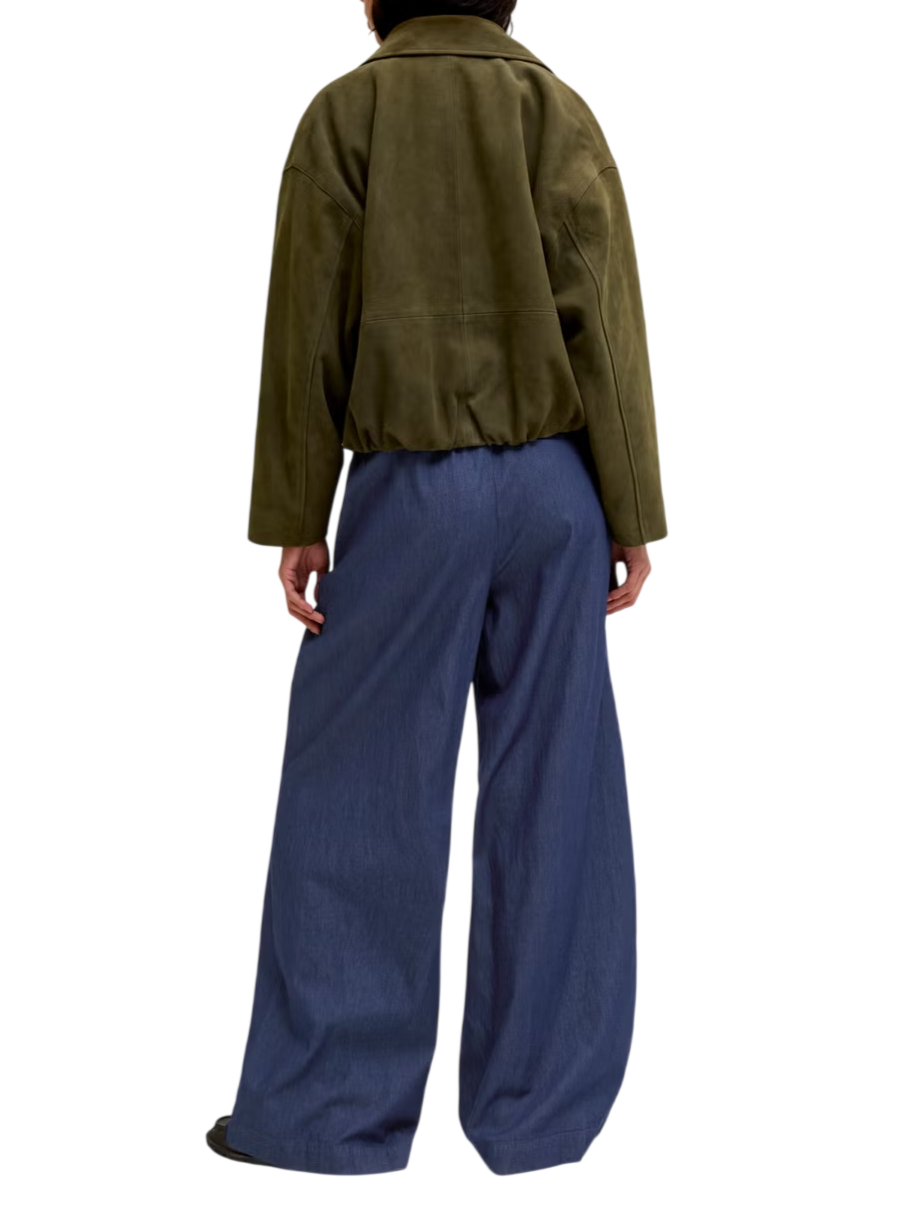 Jjxx jeans donna wide leg con pinces lavaggio scuro 12287867 DARK BLUE DENIM JJXX 