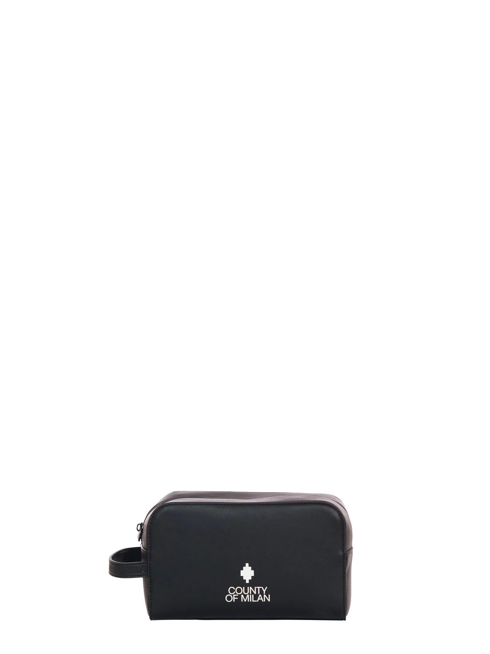 County of Milan beauty donna in ecopelle stampa iconico nero COMAF250149 NERO-YELLOW WINGS COUNTY OF MILAN 