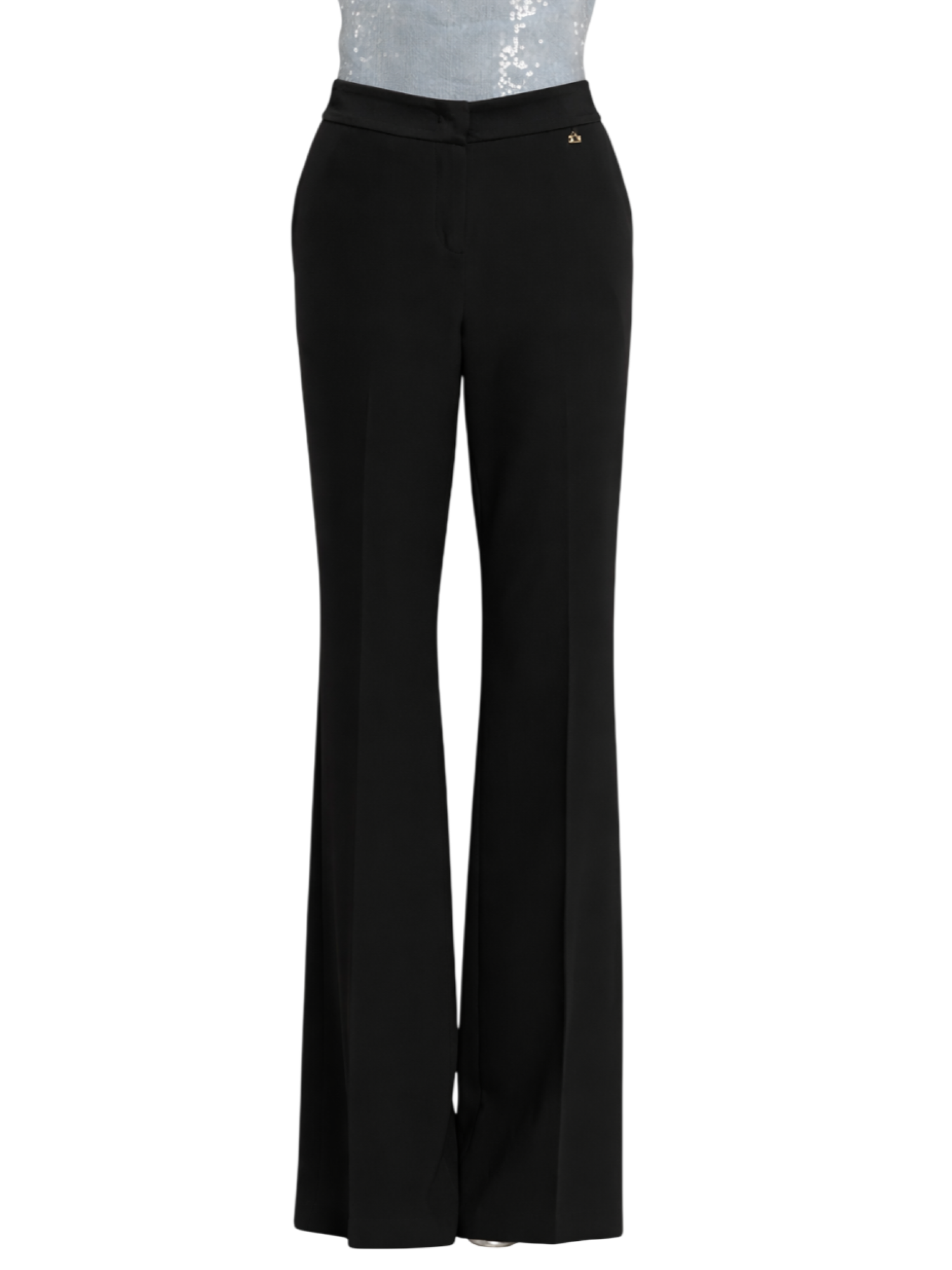 Relish pantaloni a zampa con dettagli satin nero BARRINTON 1199 RELISH 