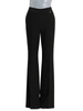 Relish pantaloni a zampa con dettagli satin nero
