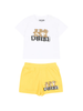 Moschino completo estivo neonato T-shirt e shorts bianco giallo