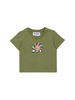 Moschino T-shirt neonato con orsetto Toy verde oliva