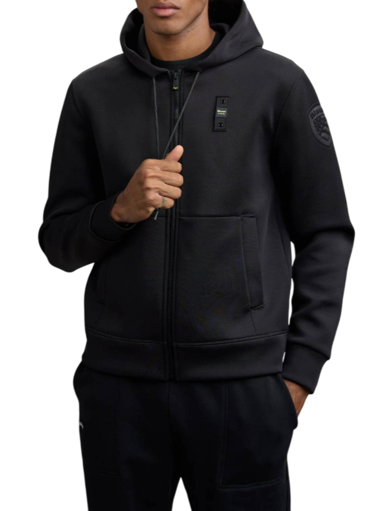 Blauer felpa con zip uomo Colby nero 25WBLUF02093-004745 999 BLAUER 
