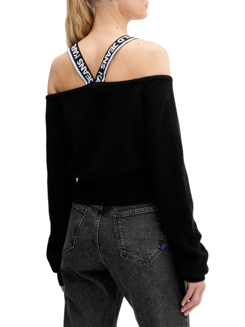 Karl Lagerfeld Jeans maglia con fasce logate nero A3W18009 999 KARL LAGERFELD 