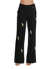 Relish pantaloni palazzo Avezam con applicazioni gioiello nero