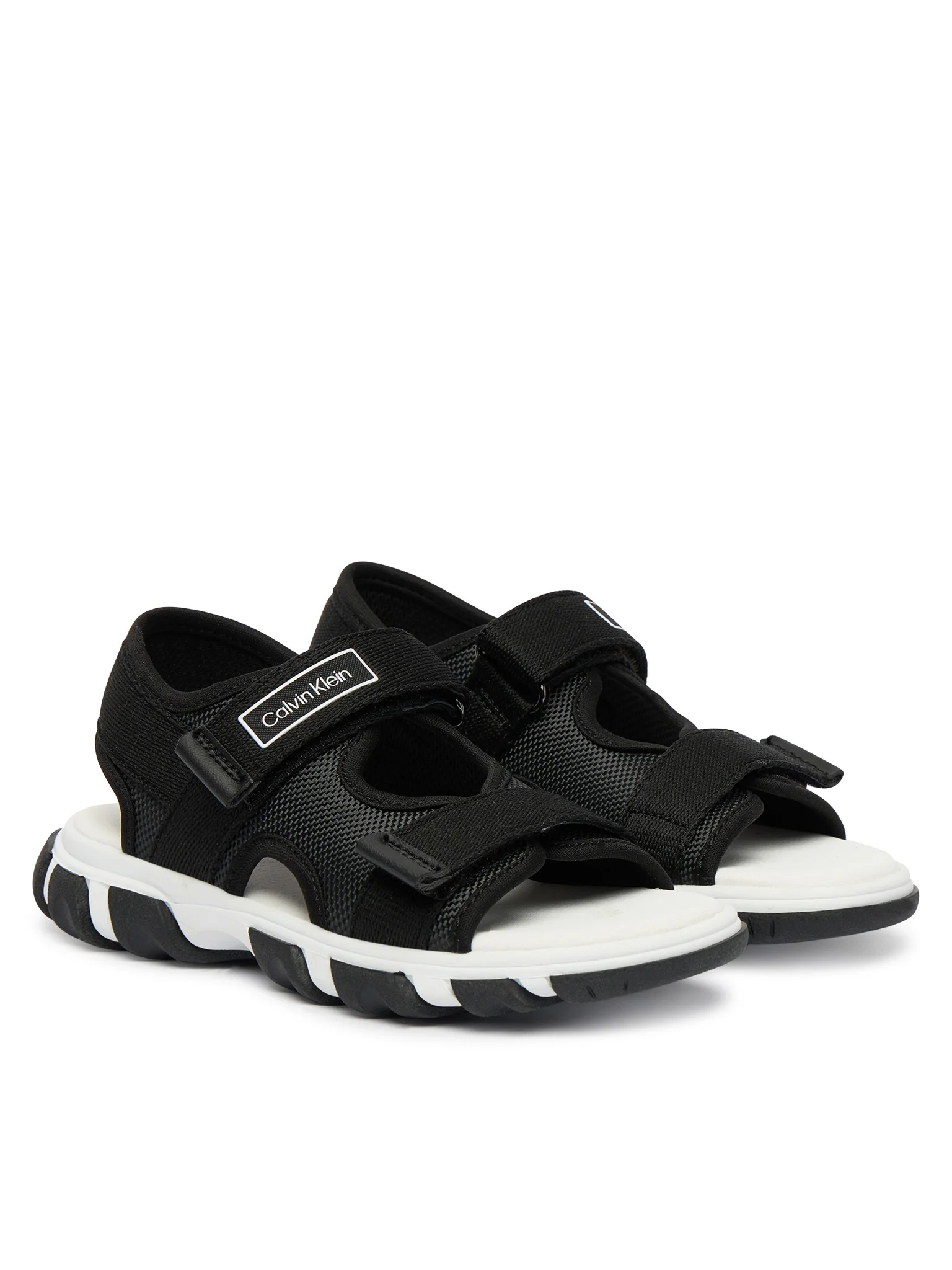 Calvin Klein sandali bambino con strappi nero V1B2-83321-1564 999 Calvin Klein Footwear 