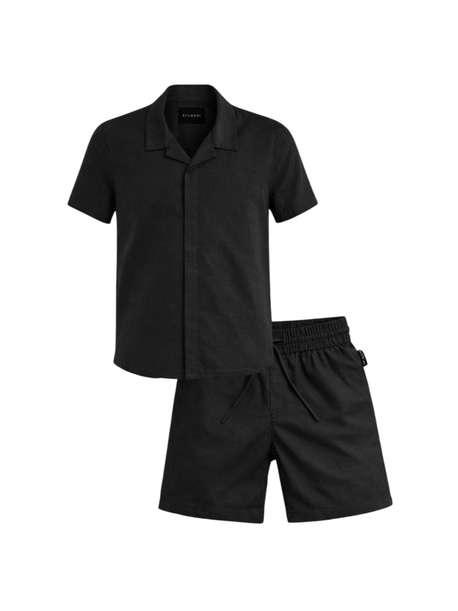 John Richmond completo bambino camicia e bermuda misto lino nero RBP26213CL BLACK-BLACK John RICHMOND 