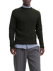 Jack&Jones maglia uomo girocollo trama rombi nero