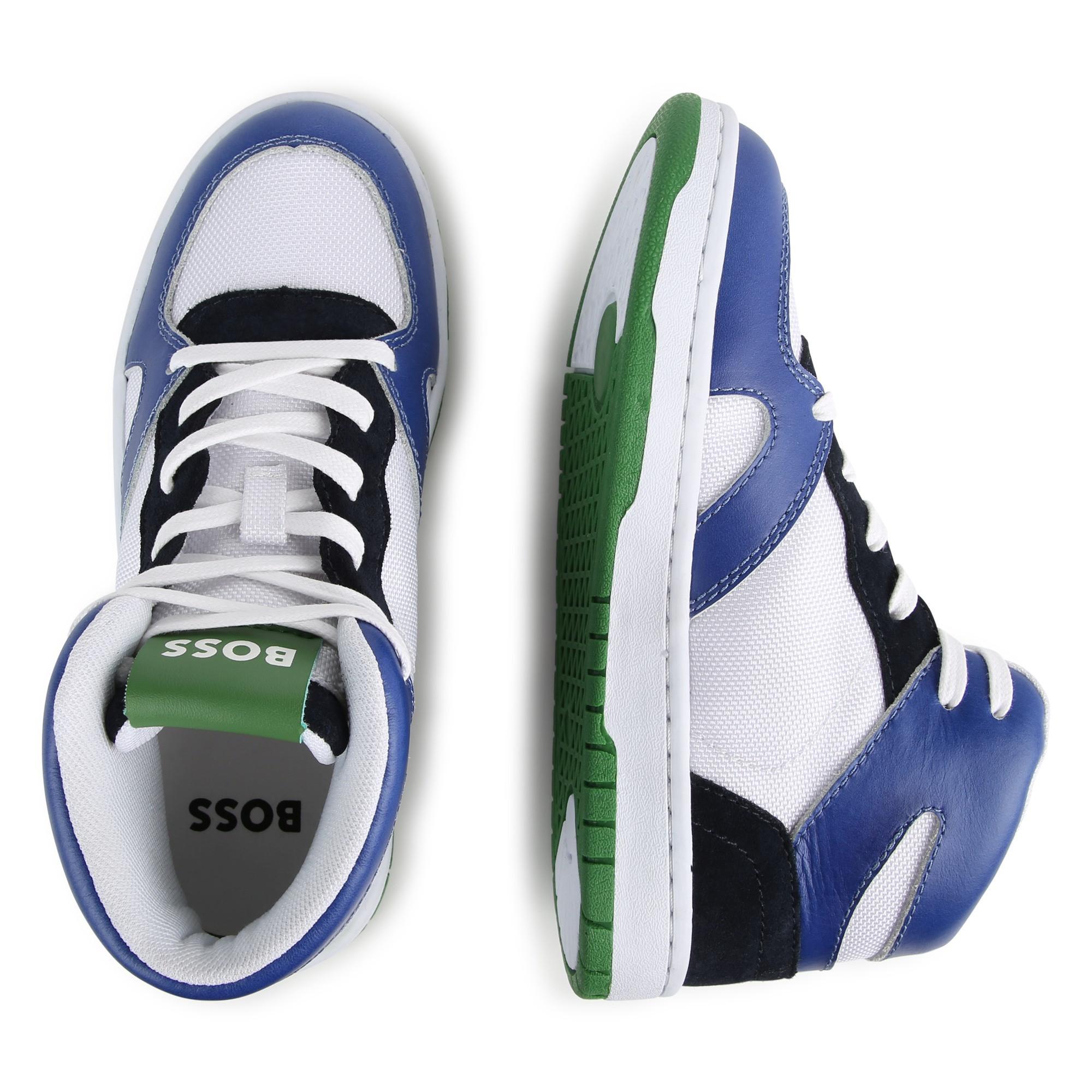 Boss sneakers alte colorblock bianco blu J50859 BIANCO BOSS 