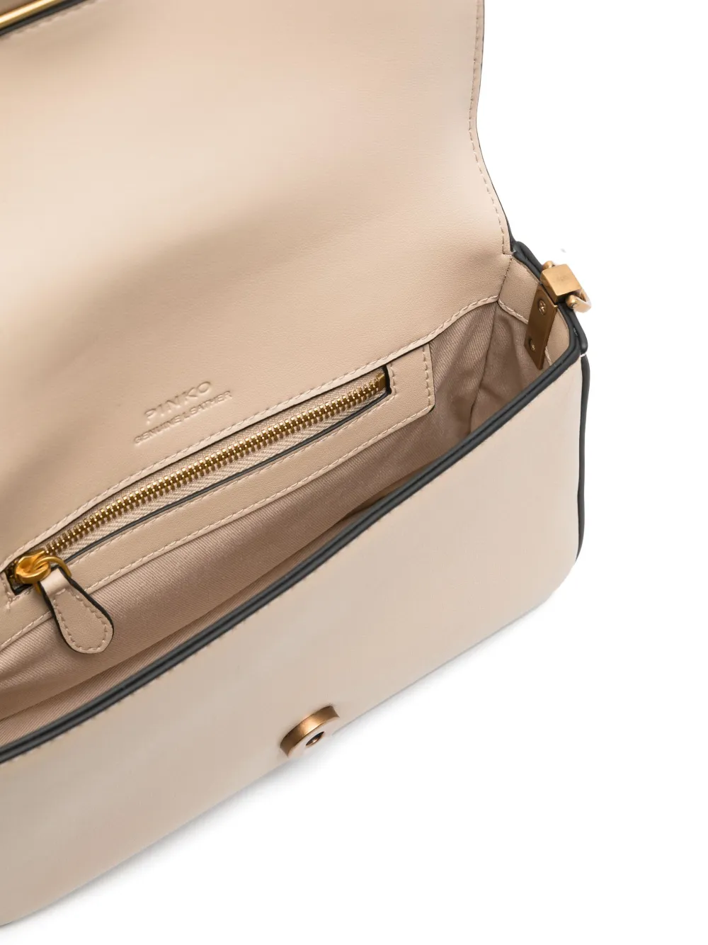 Pinko borsa Love Bag One Mini Slouchy in pelle beige oro 104340-A0QO C50Q PINKO 