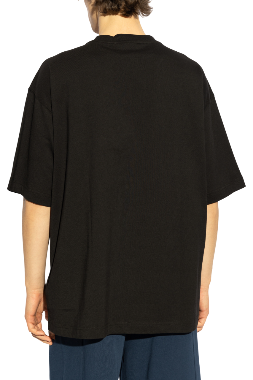 Versace Jeans Couture T-shirt manica corta con maxi logo nero 78GAHS02-CJ00S 899 VERSACE Jeans Couture 