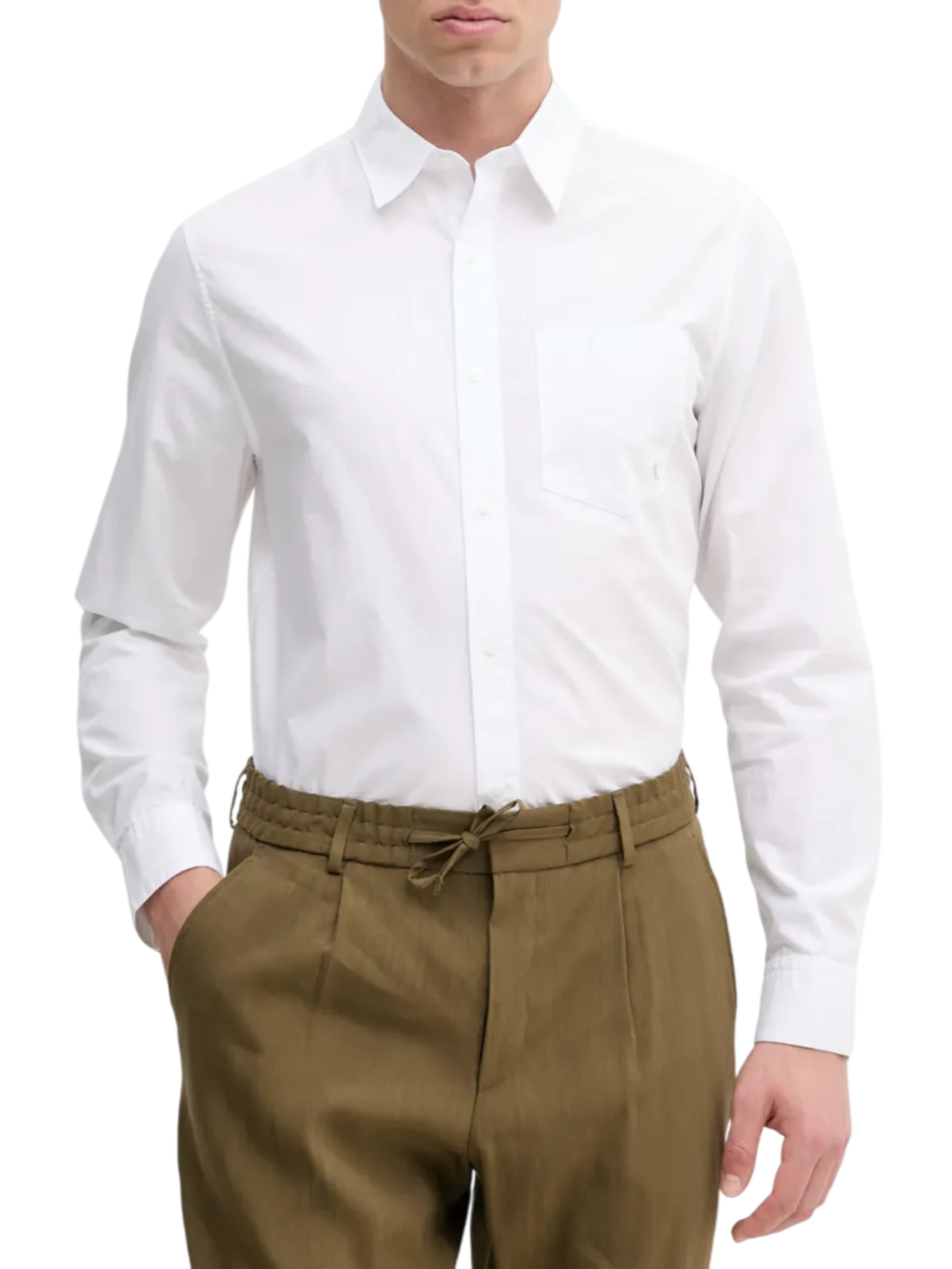 Calvin Klein Jeans camicia manica lunga in cotone bianco LV040QM160 YAA Calvin Klein Jeans 