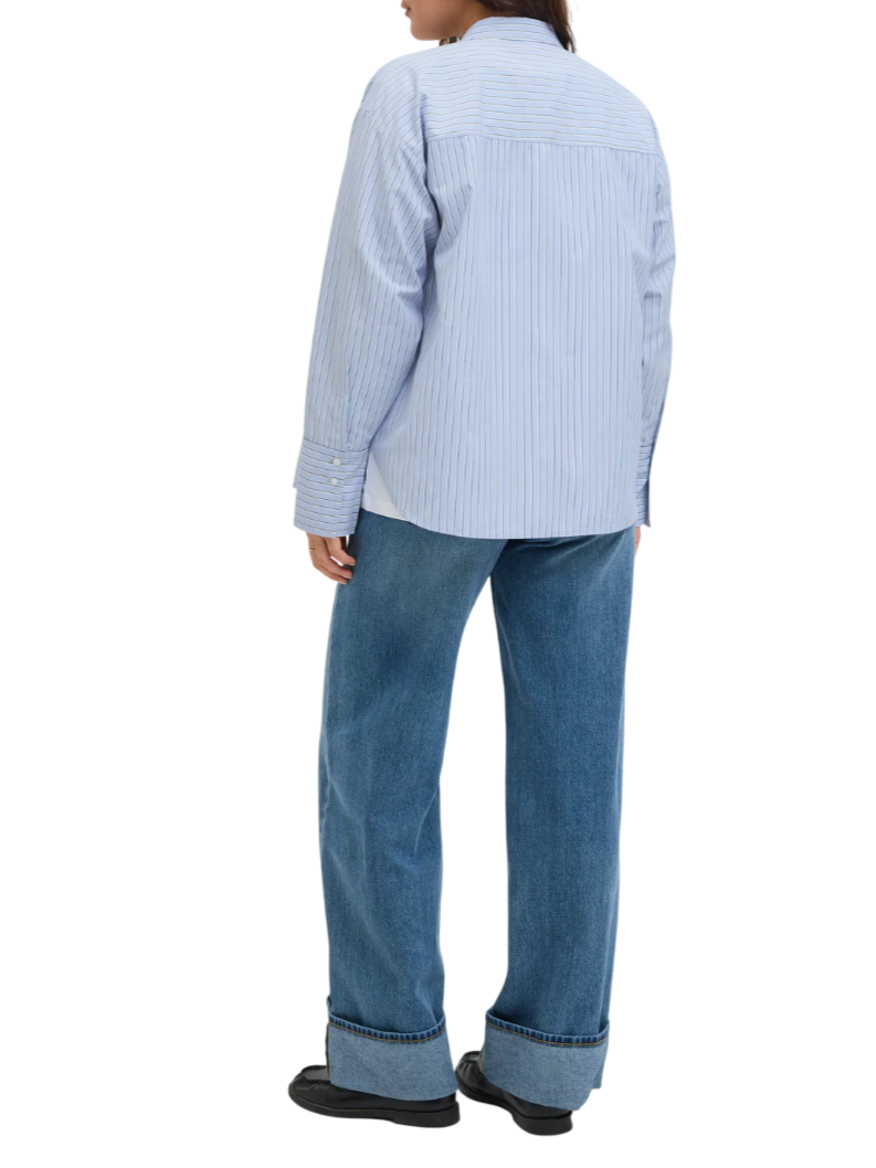 Jjxx camicia manica lunga a righe celeste 12270951 SKYWAY-ST.BLANC DE BLANC JJXX 