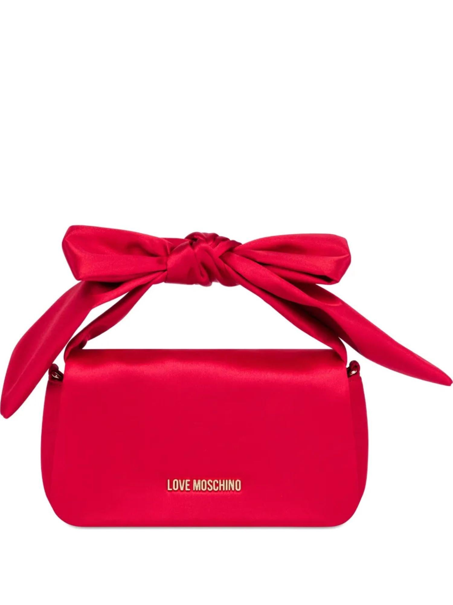 Love Moschino borsa a mano satin con fiocco rosso JC4062PP1O-LV0 500 MOSCHINO LOVE 