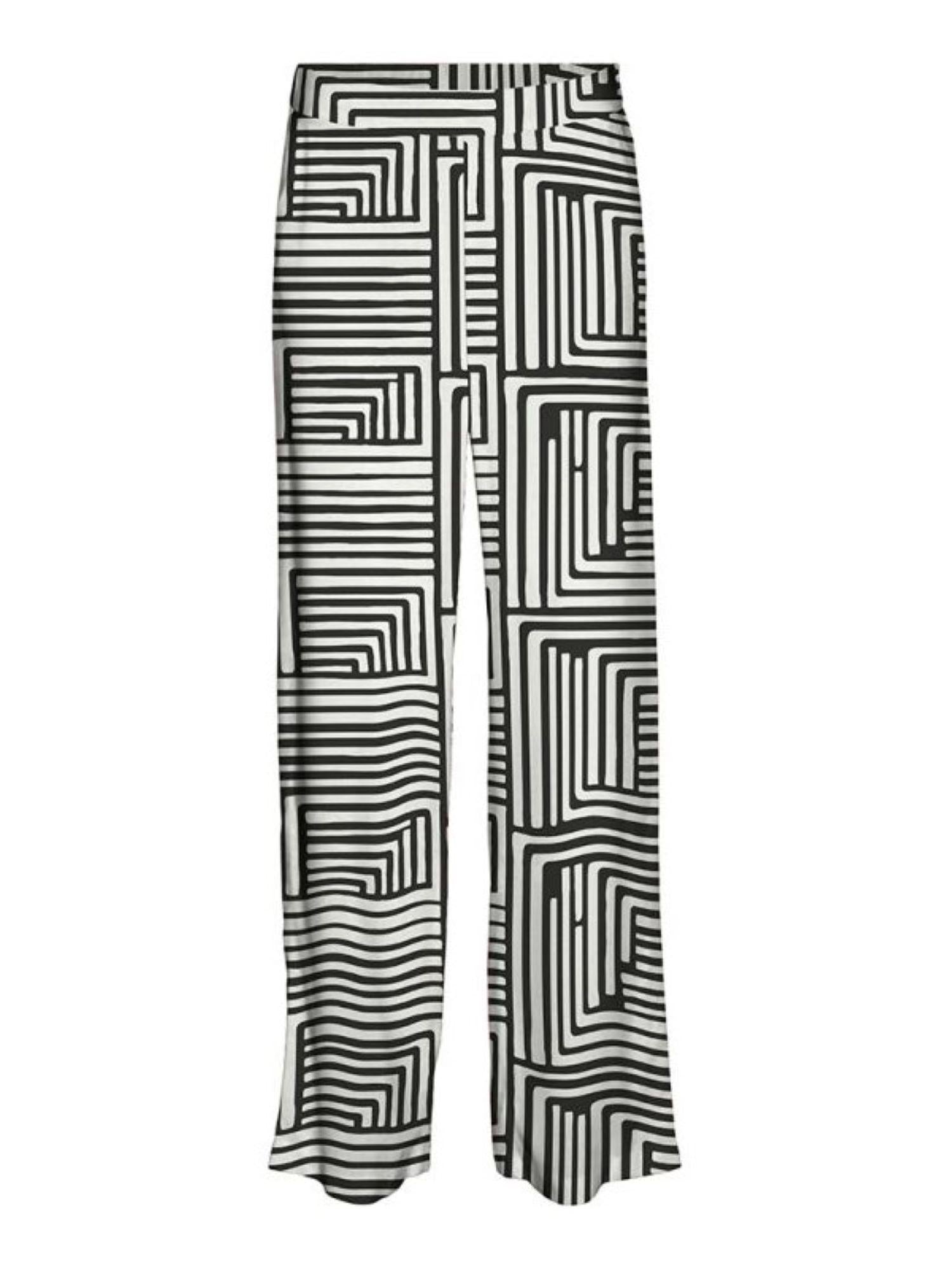 Vero Moda pantaloni in fantasia bianco nero 10297357 BLACK-PERNILLE VERO MODA 