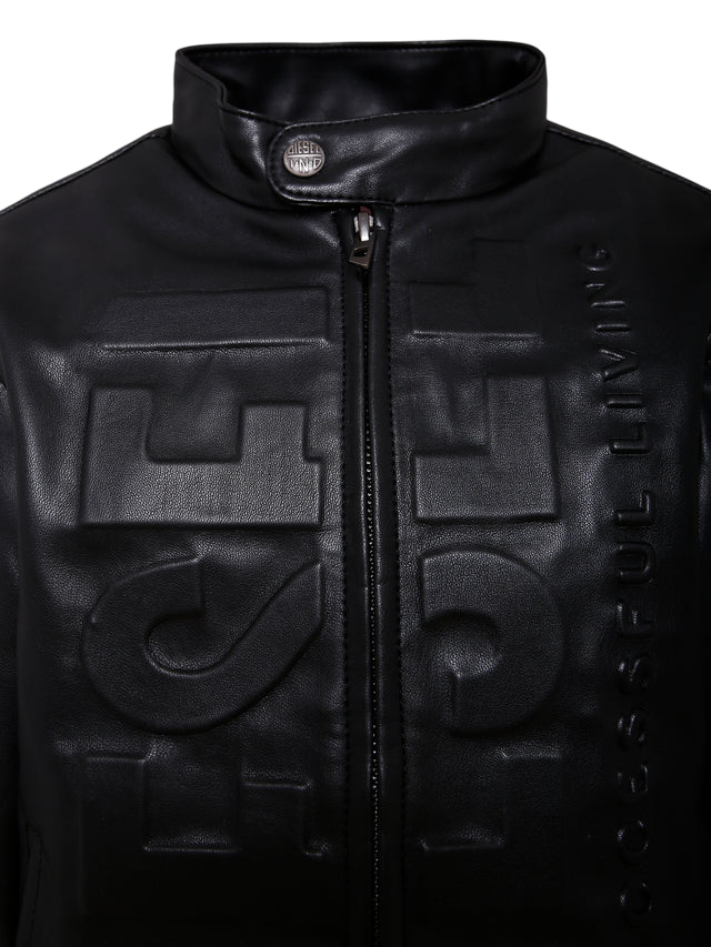 Diesel giubbino biker in ecopelle con logo nero J02404-KXB9D K900 DIESEL 