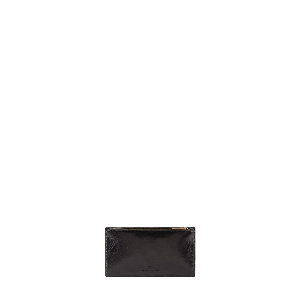 Elisabetta Franchi pochette in ecopelle con placca logo nero PF65A61 110 ELISABETTA FRANCHI 
