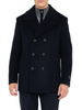 Liu Jo cappotto doppiopetto uomo misto cashmere blu scuro