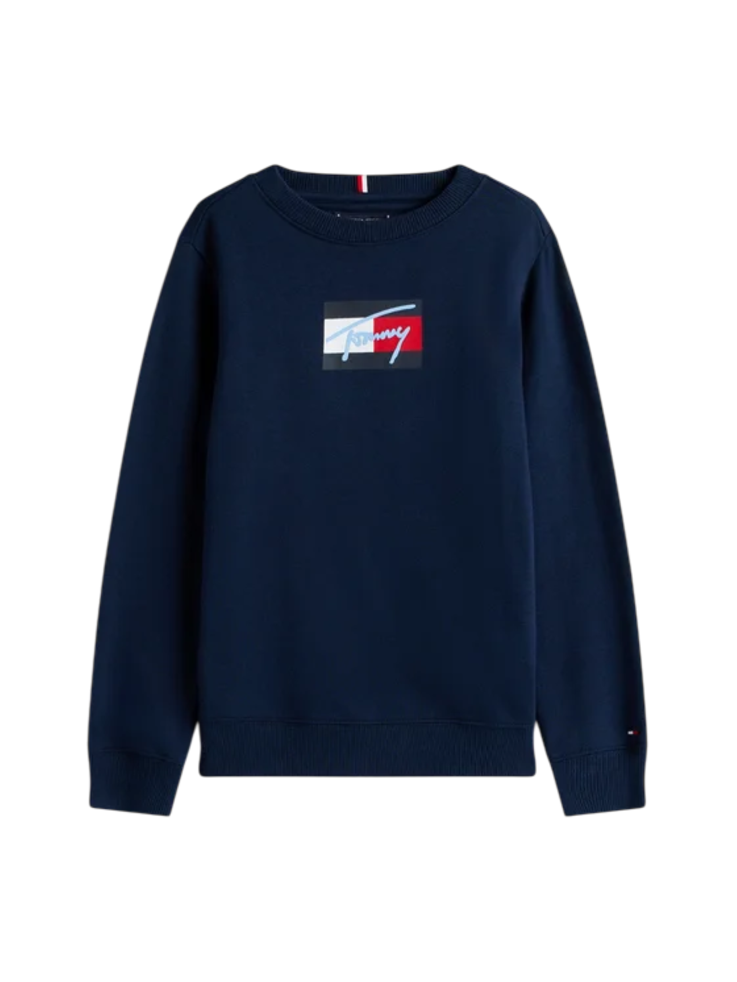 Tommy Hilfiger felpa bambino con stampa logo blu KB0KB09741 C1G Tommy Hilfiger 
