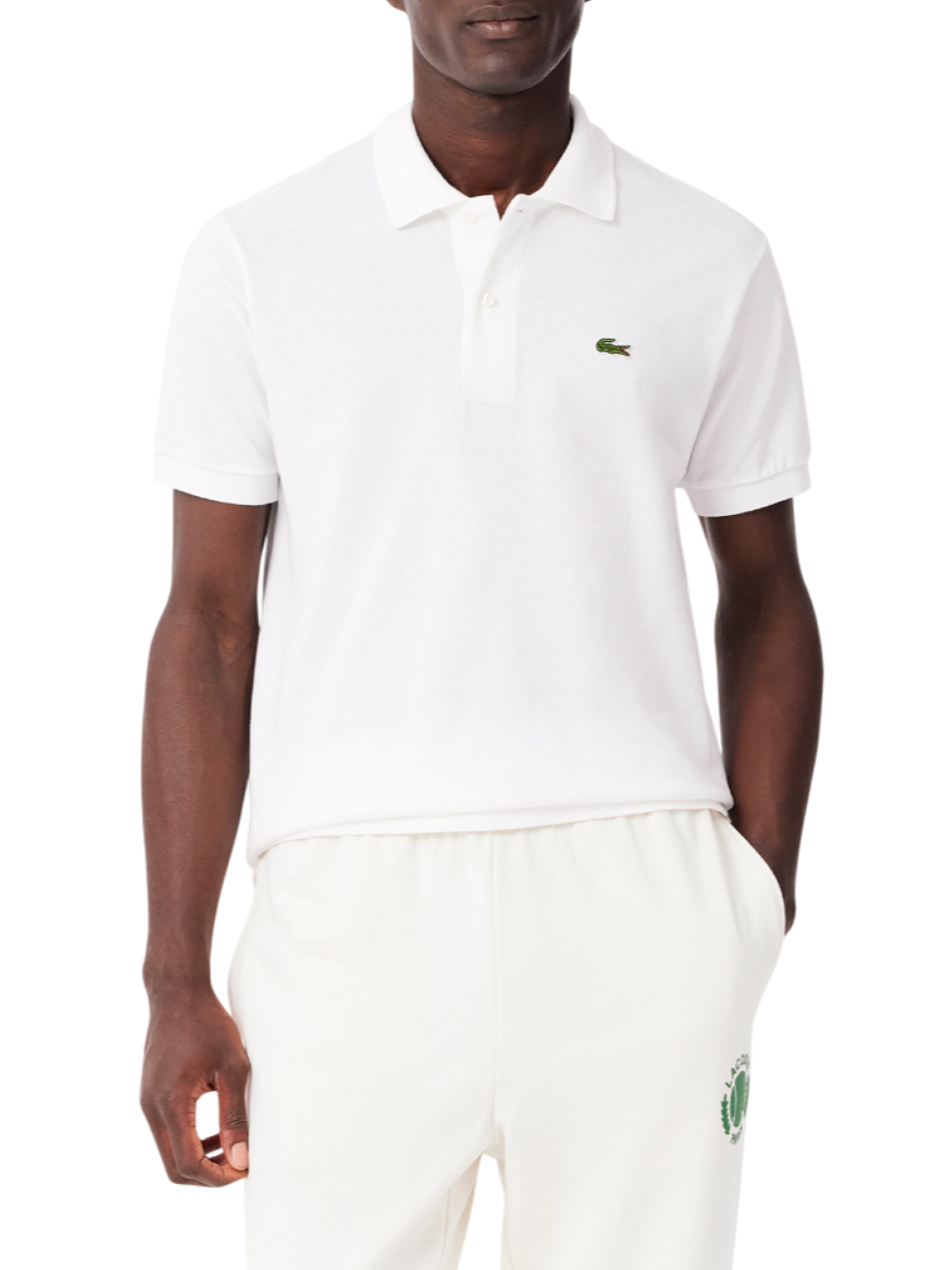 Lacoste polo manica corta 12.12 in piquè bianco