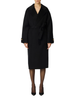 Elisabetta Franchi cappotto lungo con cintura in lana nero