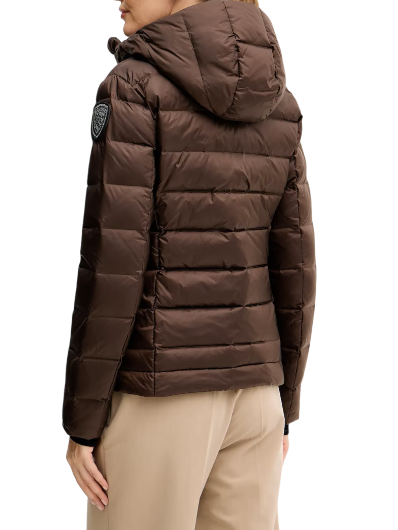 Blauer piumino trapuntato Charme con cappuccio marrone 25WBLDC03100-A06047 365EI BLAUER 