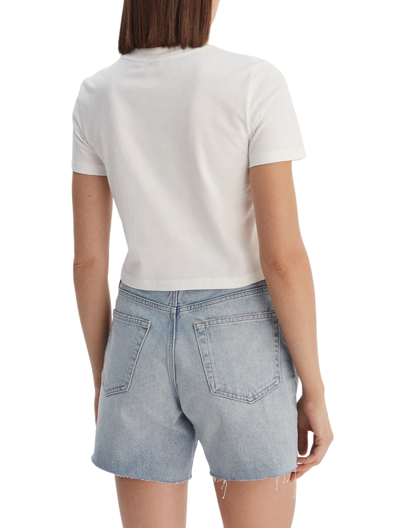 Calvin Klein Jeans T-shirt crop manica corta con logo bianco LV047AB213 YAF Calvin Klein Jeans 