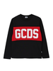 Gcds T-shirt manica lunga bambino nero