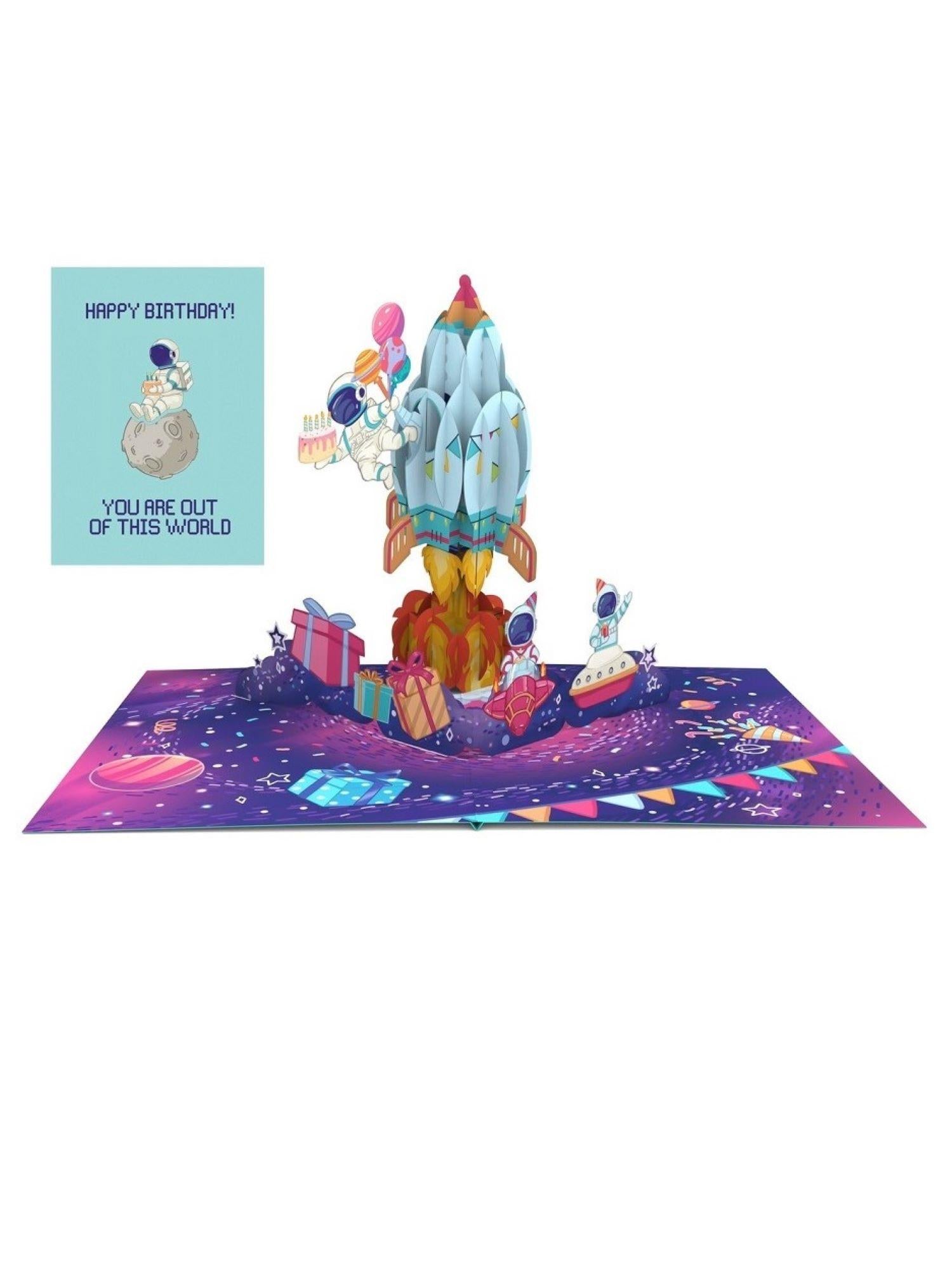 Origamo biglietto di auguri Space birthday KP058 SPACE BIRTHDAY ORIGAMO 