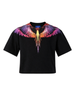 County of Milan T-shirt bambina crop stampa iconica nero