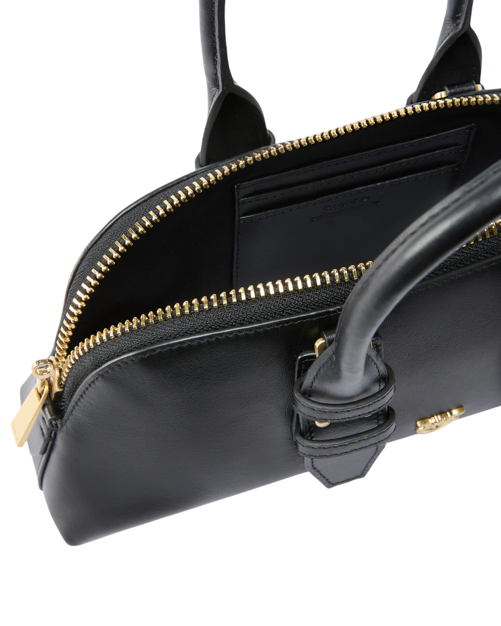 Pinko borsa Bowling Bag in pelle nero oro 105334-A0QO Z99Q PINKO 