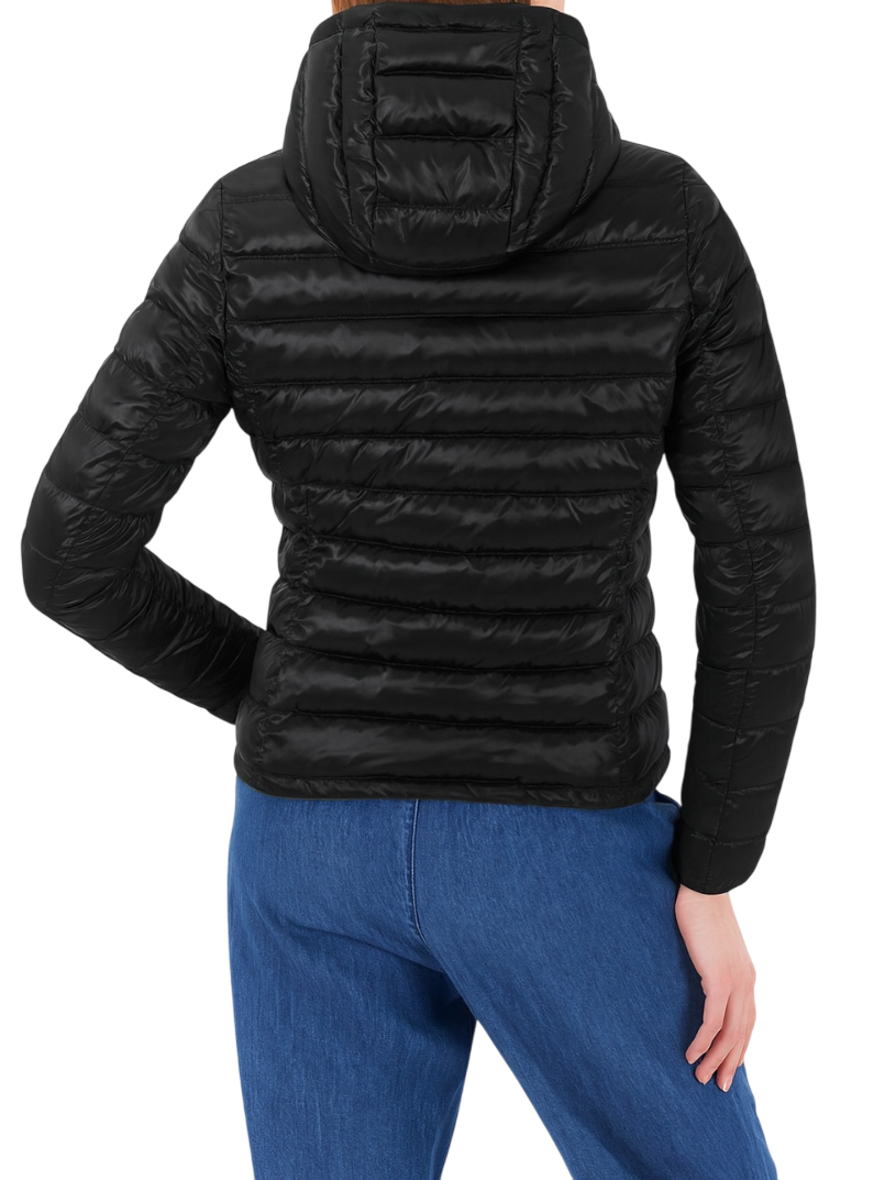 Yes Zee parka imbottito donna con cappuccio nero O069-NU00 0801 YES-ZEE 