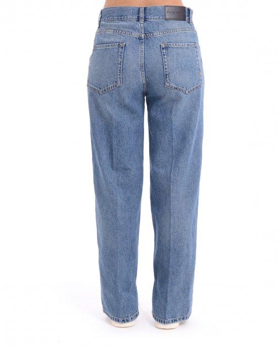 Pinko jeans gamba larga Lovely Loose lavaggio blu medio