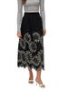Vero Moda gonna midi Blakely con stampa fiori nero