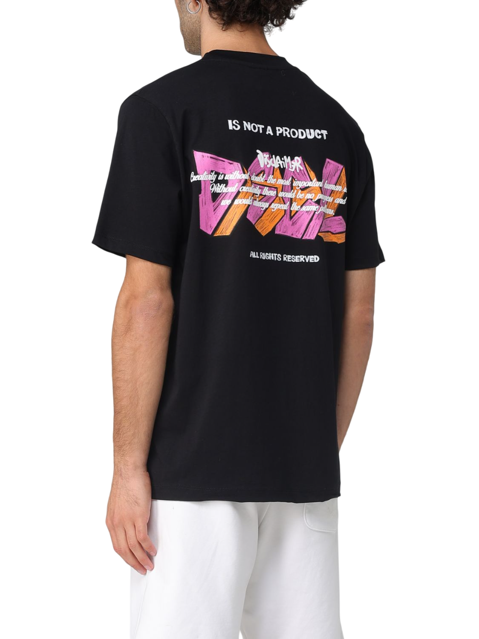 Vision of Super T-shirt uomo manica corta nero 55143 NERO DISCLAIMER 