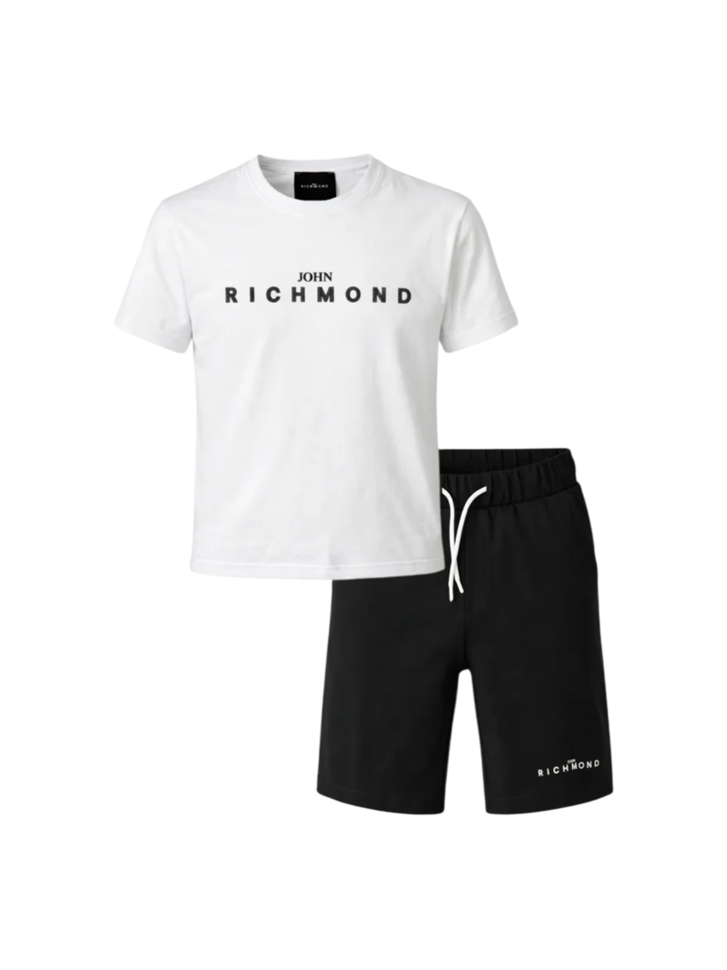 John Richmond completo bambino T-shirt e bermuda bianco nero RBP26018CJ WHITE-BLACK John RICHMOND 