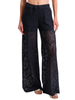 Vicolo pantaloni palazzo crochet nero
