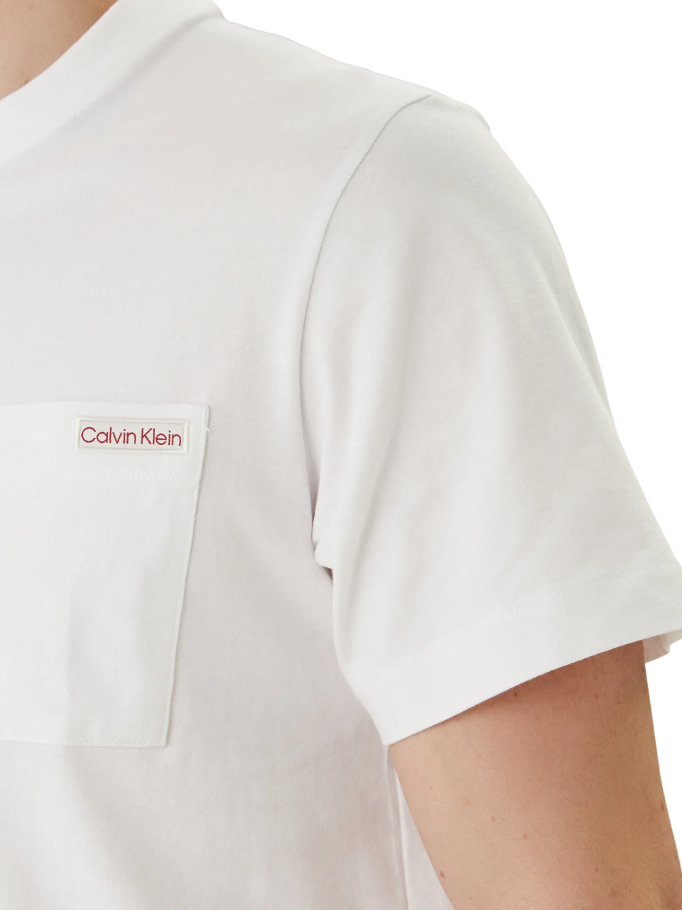 Calvin Klein Jeans T-shirt manica corta con taschino bianco LV04RF280G YAF Calvin Klein Jeans 