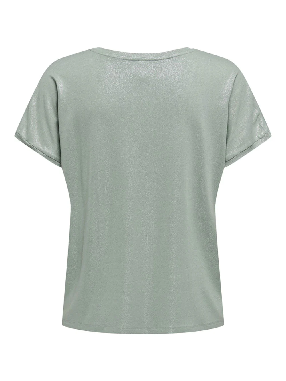 Only T-shirt in viscosa lurex manica corta verde