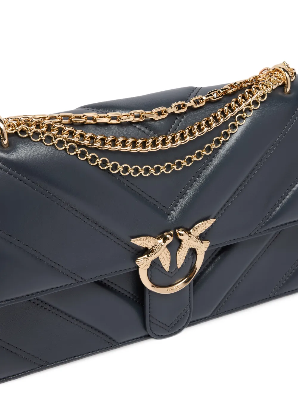 Pinko borsa Love One Classic tripla catena grigio asfalto 106294-A26Z I47Y PINKO 