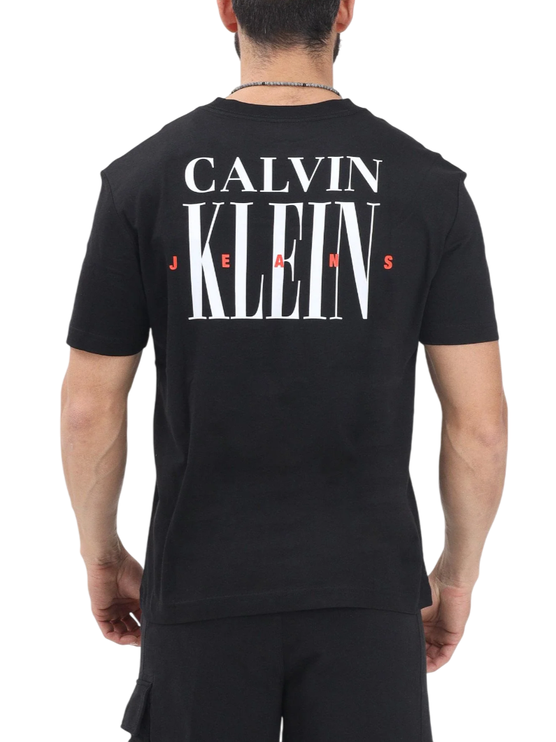 Calvin Klein Jeans T-shirt maniche corte con maxi logo nero J30J327473 BEH Calvin Klein Jeans 