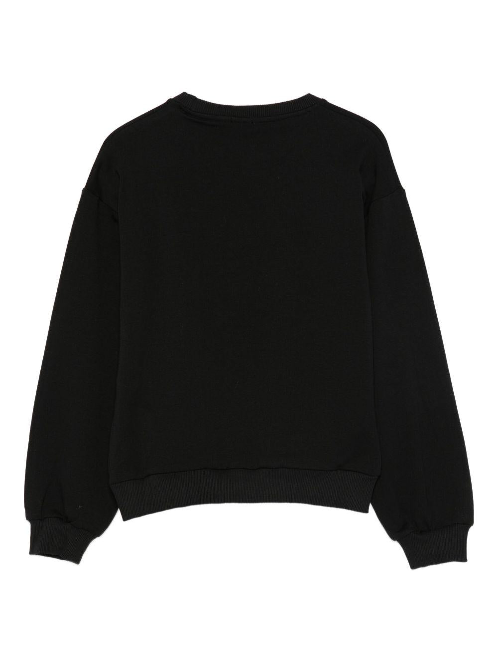 Gcds felpa bambina con logo nero B2JW1532BA5 BLACK GCDS 