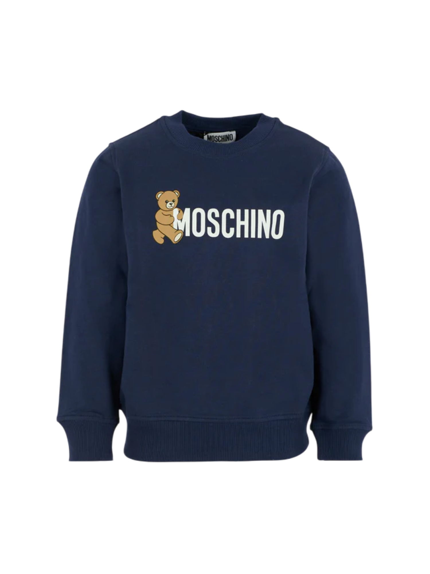 Moschino felpa bambino con logo blu HPF08V-LCA83 40016 MOSCHINO 