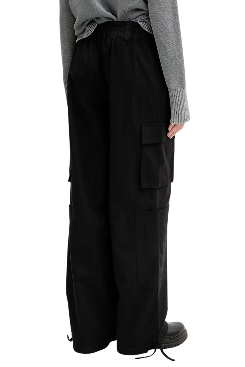 Karl Lagerfeld pantaloni cargo gamba larga nero A3W10081 999 KARL LAGERFELD 