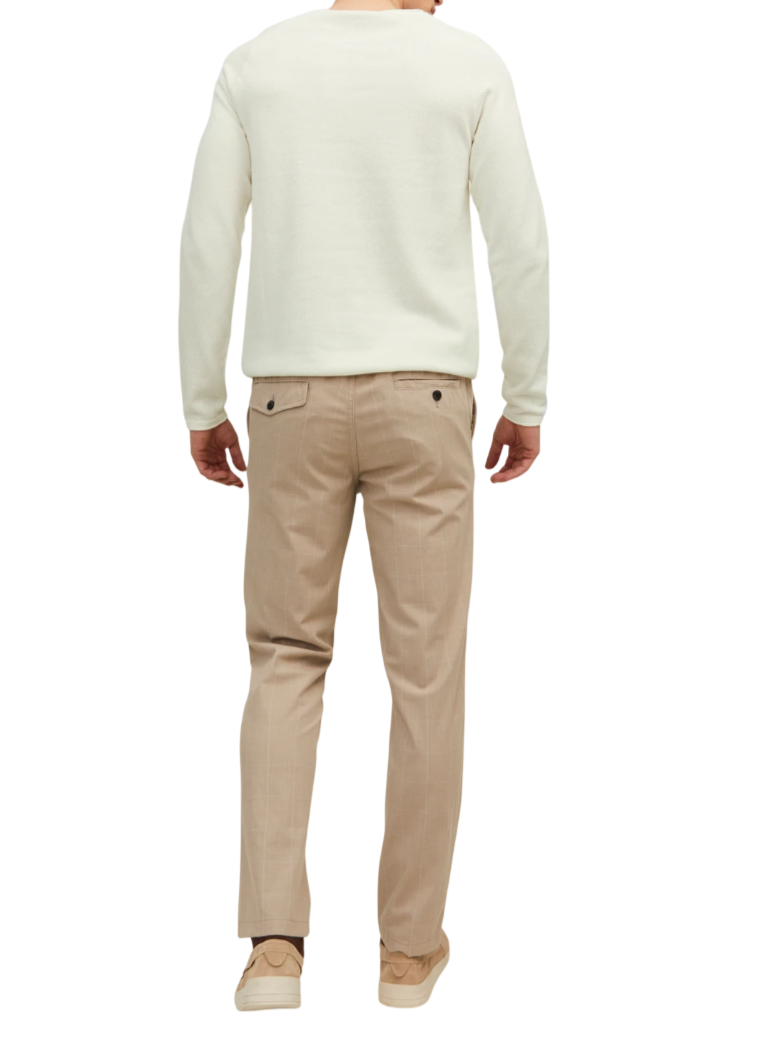 Jack&Jones maglia uomo in cotone melange panna 12157321 CLOUD DANCER JACK&JONES 