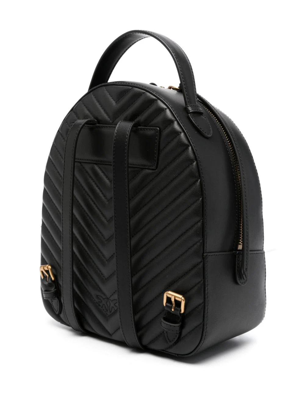 Pinko zaino Love Click Classic in pelle chevron nero oro 102530-A1J2 Z99Q PINKO 