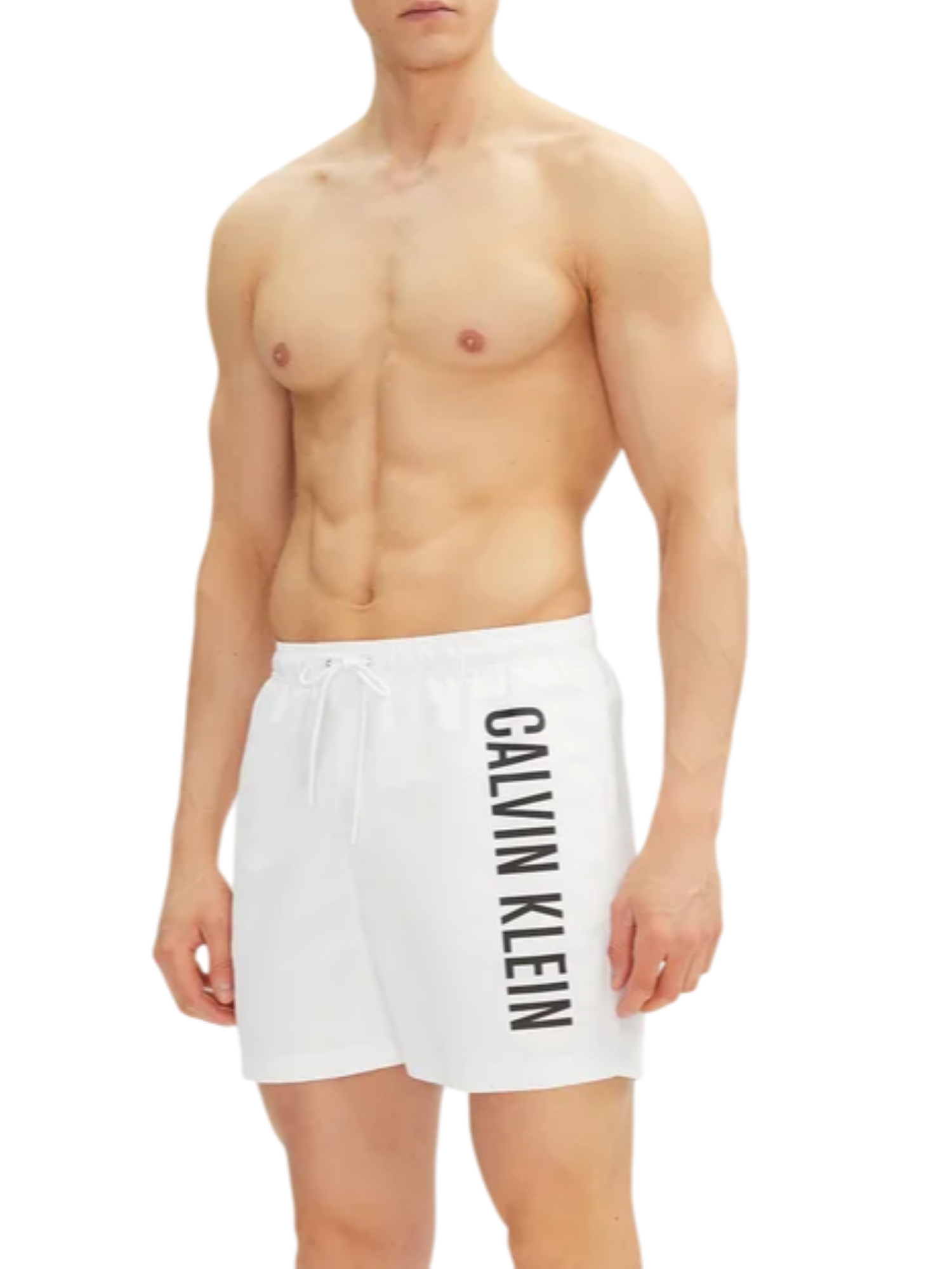 Calvin Klein boxer mare con stampa logo bianco KM0KM01092 YCD Calvin Klein Beachwear 